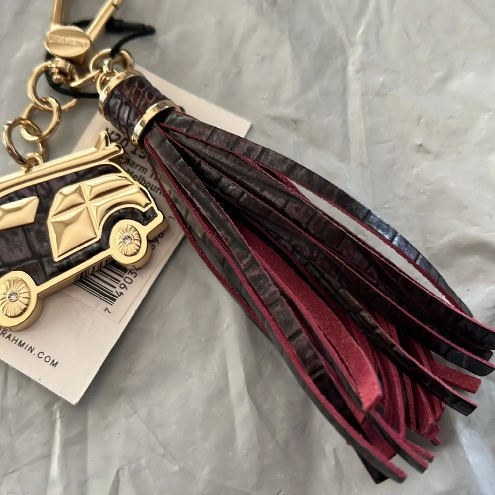 Brahmin * Copa Charm Tassel Melbourne genuine leather NWT Fig Jam